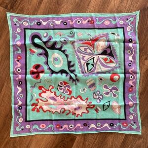 Emilio Pucci Handkerchief Scarf 17”
